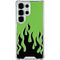 Green Flames Galaxy S25 Ultra Clear Case